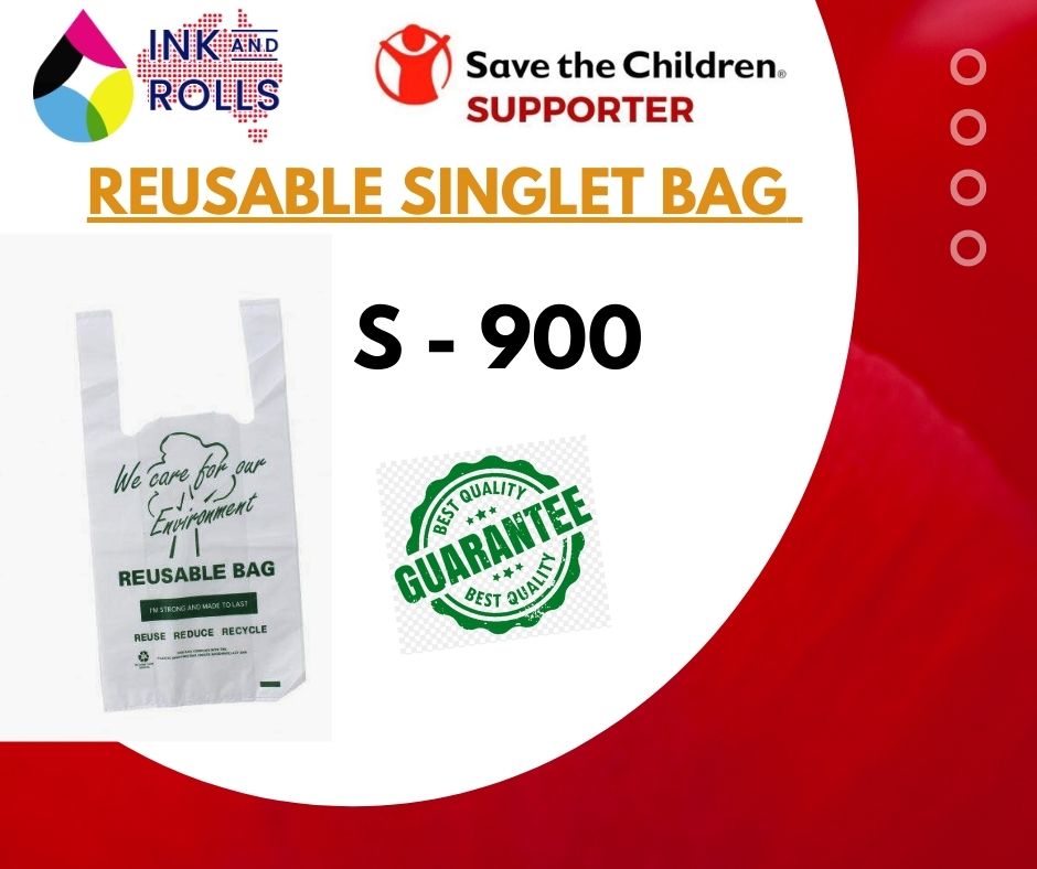 Reusable SMALL Plastic Singlet Shopping carry bags