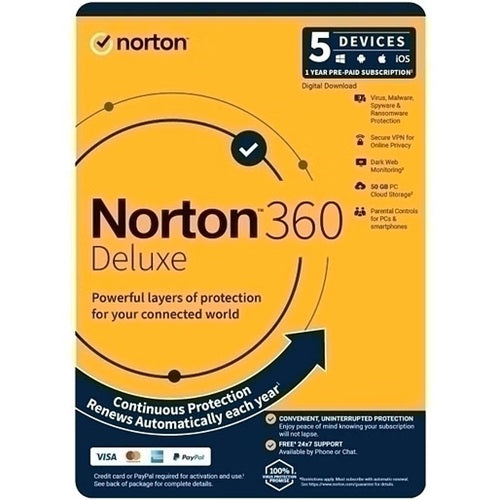 NOR SOF 360-DELUX-50GB-5DEV-1YR-RETAIL