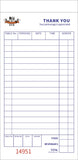 100x Single Restaurant Docket Book size 19.5CMx9.5CM (1PLY) Carbonless
