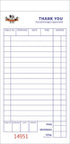 100x Duplicate Carbonless Restaurant Docket Book size 19.5CMx9.5CM 23 Lines (2PLY)
