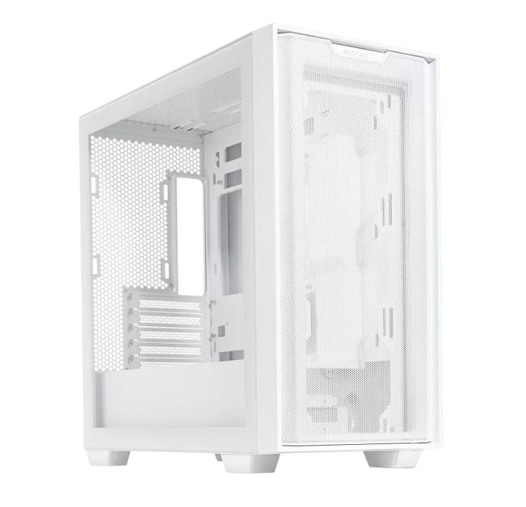 ASUS A21 Micro-ATX White Case, Mesh Front Panel, Support 360mm Radiators, Graphics Card up to 380mm, CPU air cooler up to 165mm