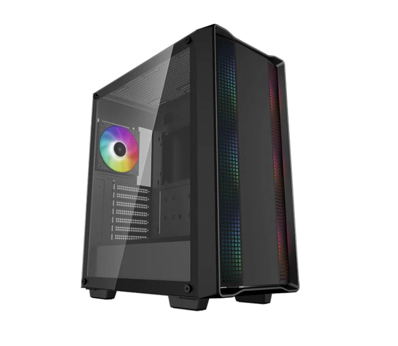 DeepCool CC560 ARGB V2 Mid-Tower Case Full-Sized Tempered Glass Window, 4 x Pre-installed A-RGB Fans 120mm, 2x 3.5" Drive Bays,7 Expansion Slots