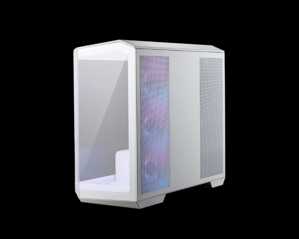 MSI MAG PANO M100R PZ WHITE Micro ATX Case, 1x USB 3.2, 2x USB 2.0, 1x Audio, 1x Mic, 4x PCI-E, 2x 2.5", 2x 3.5", Micro ATX / Mini ITX(NEW)