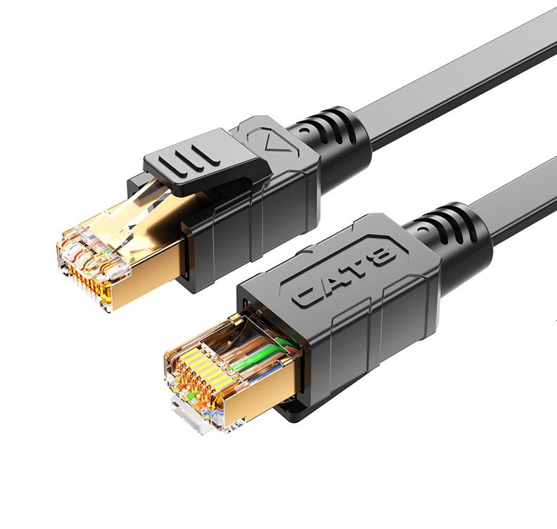 8Ware CAT8 Cable 0.5m (50cm) - Black Color RJ45 Ethernet Network LAN UTP Patch Cord Snagless