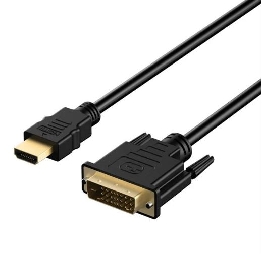 8ware 2m HDMI to DVI-D Adapter Converter Cable - Retail Pack Male to Male 30AWG Gold Plated PVC Jacket for PS4 PS3 Xbox Monitor PC Computer Projector