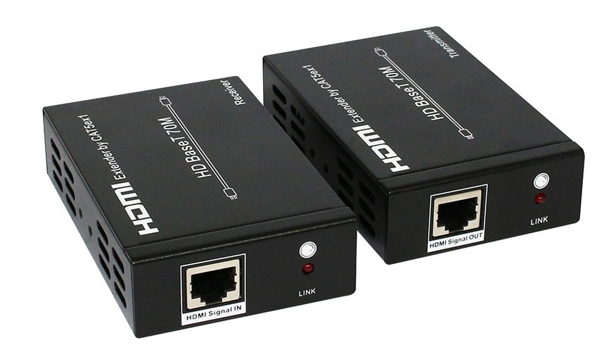 Astrotek HDMI Extender over RJ45 CAT5 CAT6 LAN Ethernet Network Converter Splitter for Foxtel Support 40m 4Kx 2K@30hz or 70m 1080p - a pair