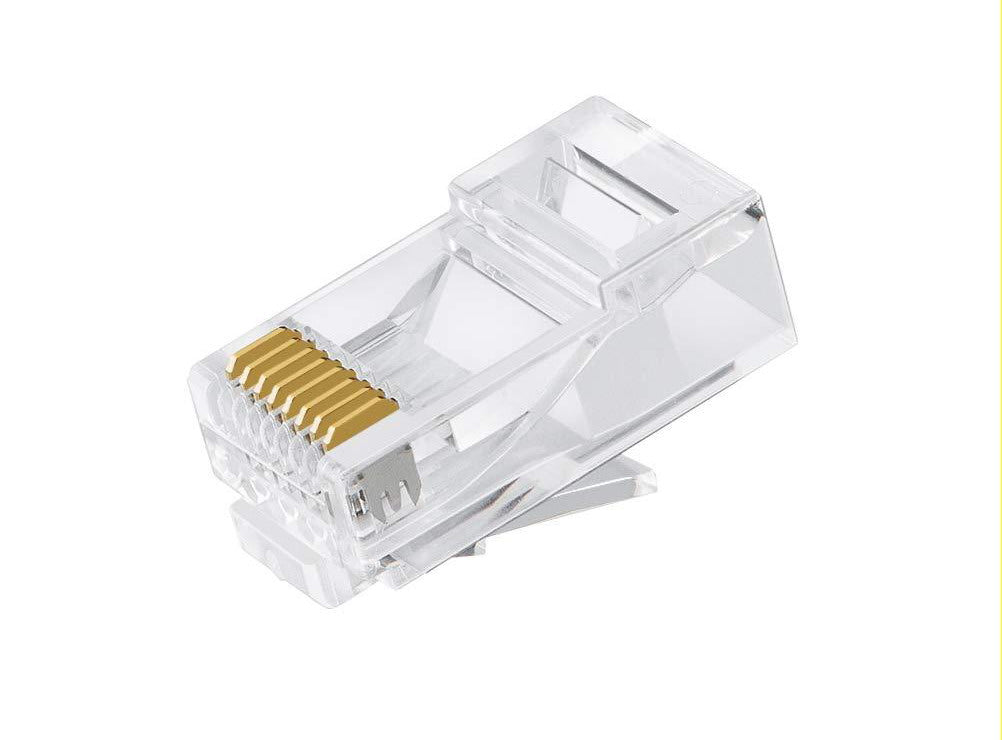 Astrotek CAT6 UTP -RJ45 Connector 8P8C Network Plug 3 Prong Blade 3U"  Gold plating (50pcs/bag)