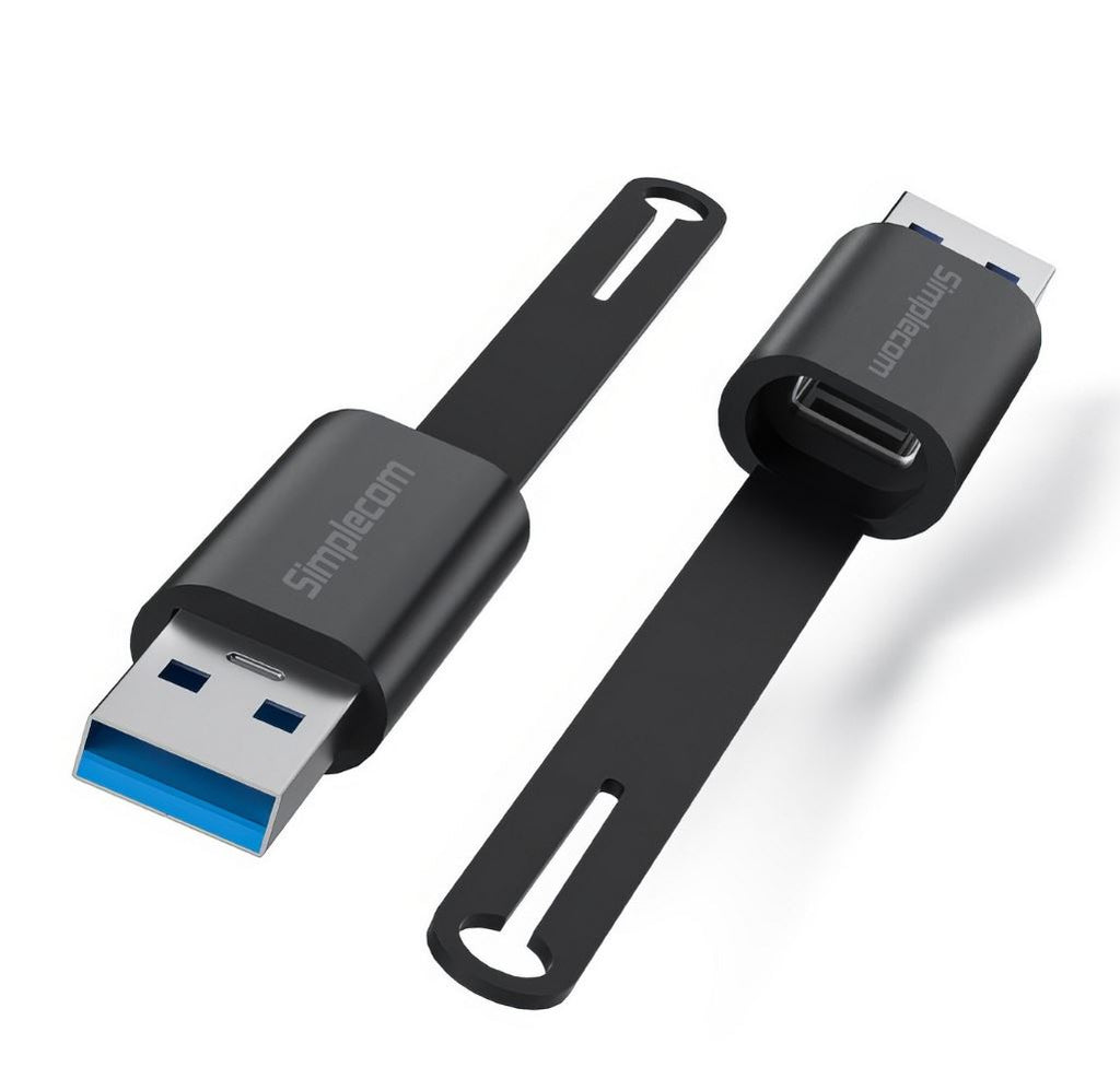 Simplecom CA132 USB-A Male to USB-C Female Adapter USB 3.2 Gen 2 Data  Charging Double-Side 10Gbps