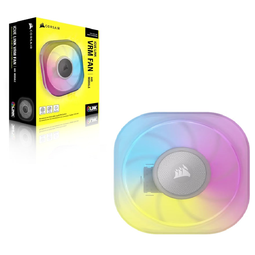 Corsair iCUE LINK CapSwap Module – VRM Fan – White Extend your iCUE LINK AIO cooling