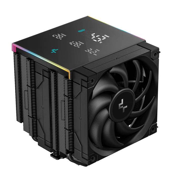 DeepCool AK620 Digital Pro High Performance Dual Tower CPU Cooler, 6 Copper Heat Pipes,  Dual FT12 SE FDB PWM Fan, IntelLGA2066/2011-v3/2011/1851/170