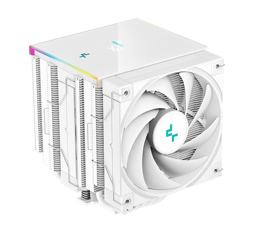 DeepCool AK620 DIGITAL WHITE High Performance Dual Tower CPU Cooler, 6 Copper Heat Pipes, 2x 120 FDB Fans, 260W Heat Dissipation LGA2066/2011-v3/1200/