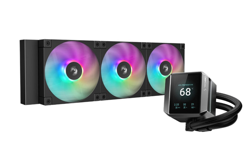 DeepCool  MYSTIQUE 360 A-RGB High-Performance Liquid Coolers, 5th Gen Pump 360mm Radiator ,  2.8” 640x480 TFT Screen