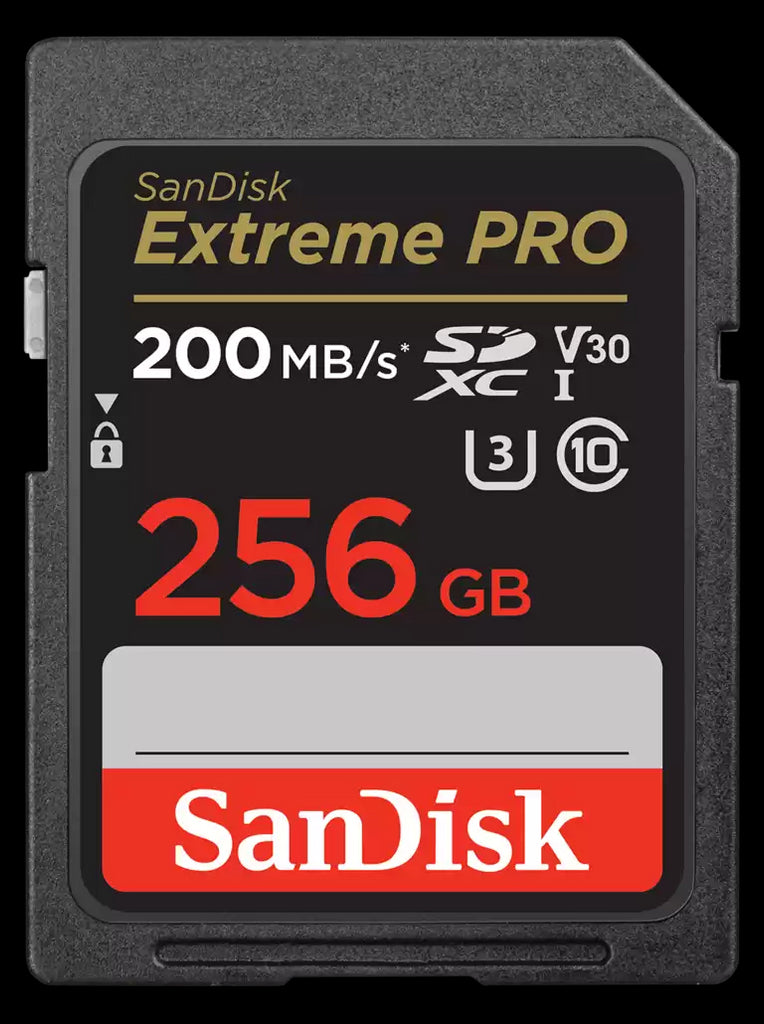 SanDisk 256GB Extreme PRO Memory Card 200MB/s Full HD  4K UHD Class 30 Speed Shock Proof Temperature Proof Water Proof X-ray Proof Digital Camera