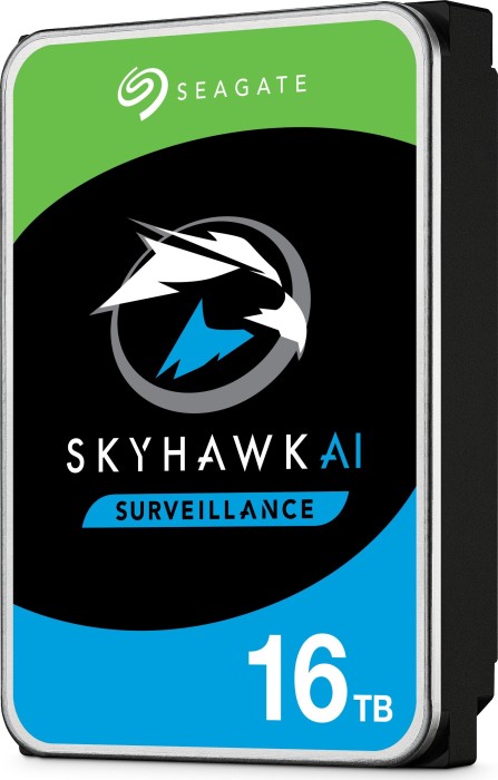Seagate 16TB 3.5" SkyHawk AI Surveillance SATA HDD 256MB Cache, 7200RPM