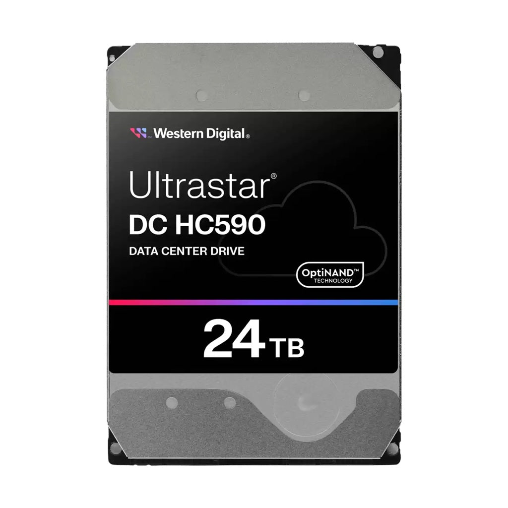Western Digital Ultrastar DC HC590 24TB: 3.5", SATA 6Gb/s / SAS, CMR, SE, 146.71×101.6×26.11mm, 670g,  5Y warranty