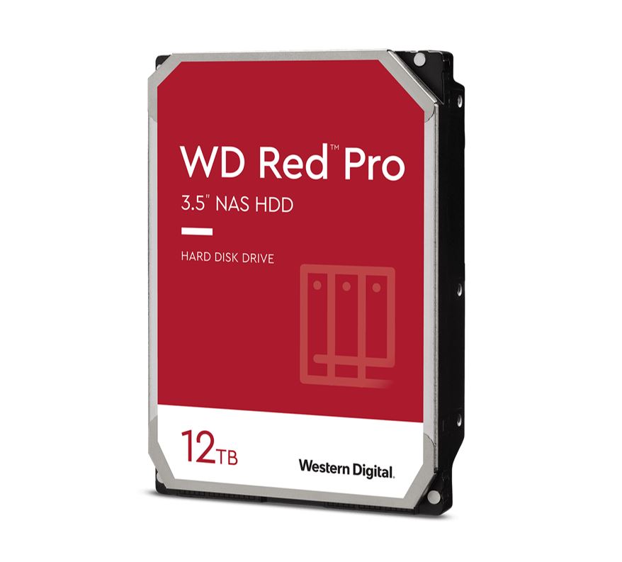 Western Digital WD Red Pro 12TB 3.5" NAS HDD SATA3 7200RPM 256MB Cache 24x7 300TBW ~24-bays NASware 3.0 CMR Tech 5yrs wty