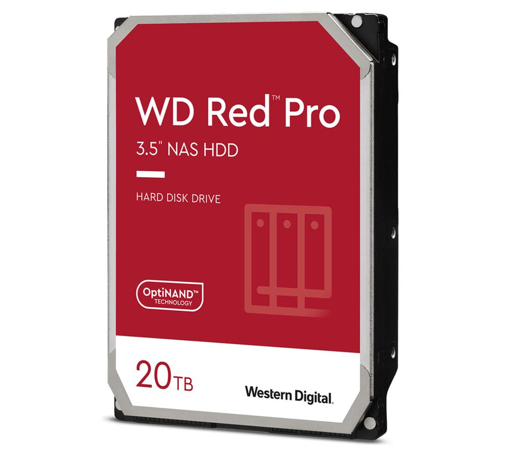 Western Digital WD Red Pro 20TB 3.5" NAS HDD SATA3 7200RPM 512MB Cache 24x7 300TBW ~24-bays NASware 3.0 CMR Tech 5yrs wty (LS)