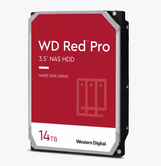 Western Digital WD Red Pro 14TB 3.5" NAS HDD SATA3 7200RPM 512MB Cache 24x7 180TBW ~8-bays NASware 3.0 CMR Tech 5yrs wty ~WD142KFGX