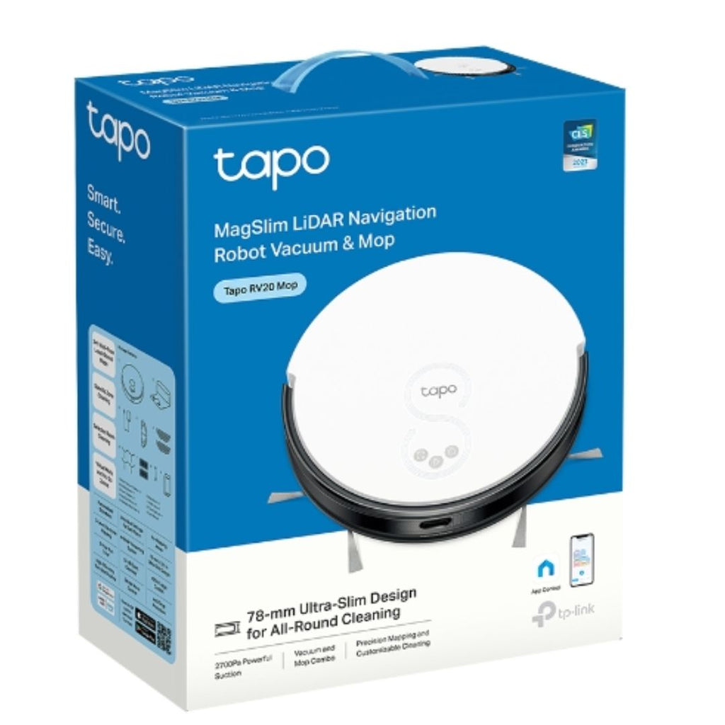 TP-Link Tapo RV20 Mop MagSlim™ LiDAR Navigation Robot Vacuum  Mop