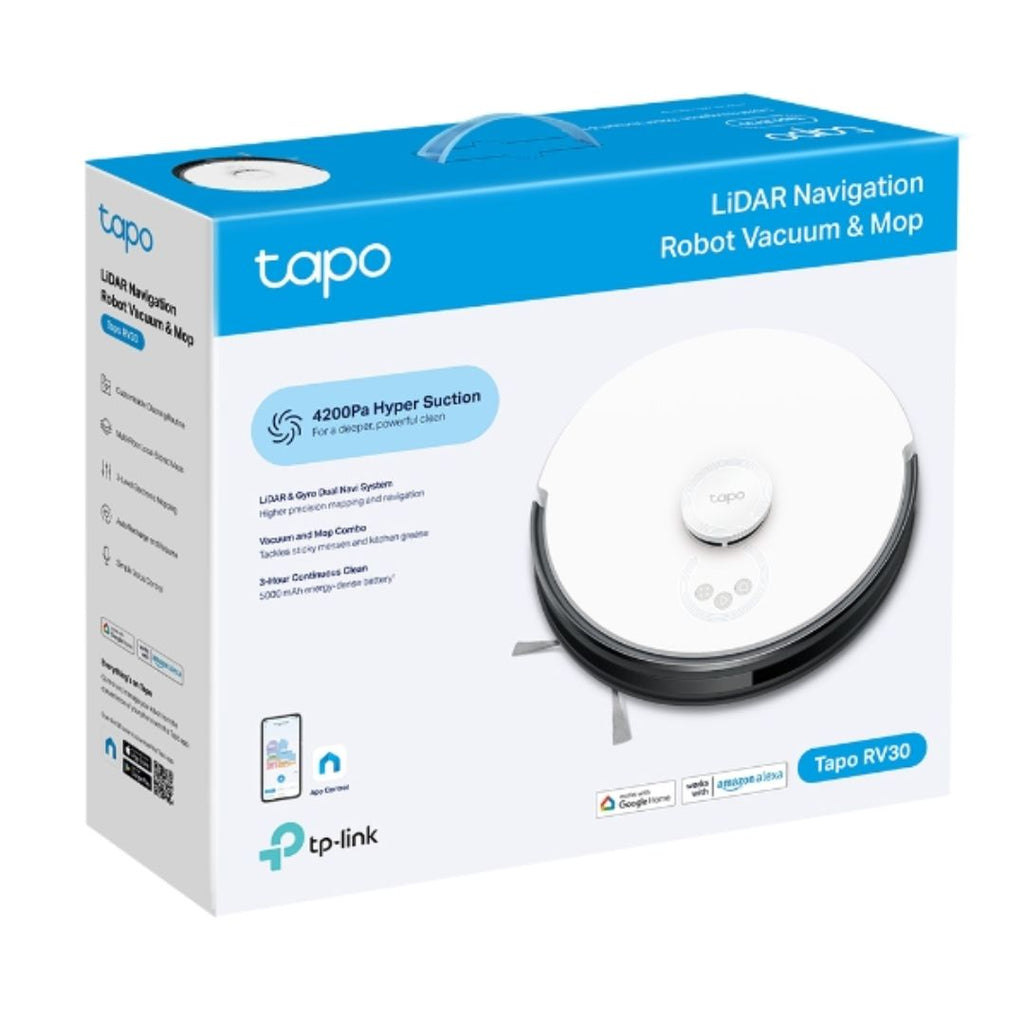 TP-Link Tapo RV30 LiDAR Navigation Robot Vacuum  Mop + Smart Auto-Empty Dock | Tapo RV30