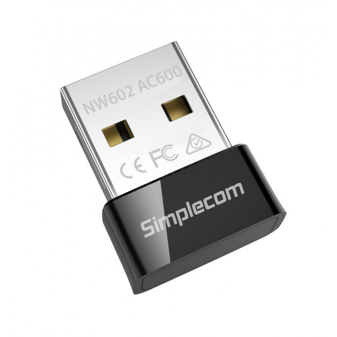 Simplecom NW602 AC600 Dual Band Nano USB WiFi Wireless Adapter