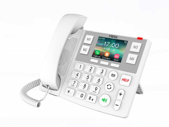 Fanvil X305 Big Button IP Phone - 3.5" Colour Screen, 2 SIP Lines, HAC, Dual Gigabit Ports, Supports HD audio, PoE