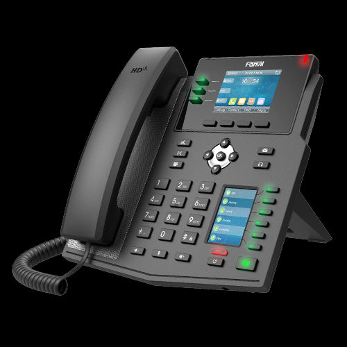 Fanvil X4U Enterprise IP Phone - 2.8" Colour Screen, 4 Lines, 30 x DSS Buttons, *SBC Ready, Dual Gigabit NIC