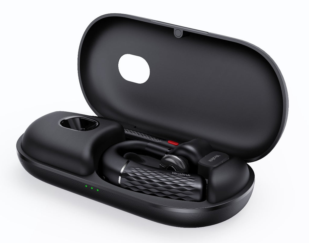 Yealink BH71 Pro USB-CA Bluetooth Wireless Mono Headset, Carrying Case w/ Built-In Battery (+20hrs), USB-C to USB-A Cable, 10H Talk Time