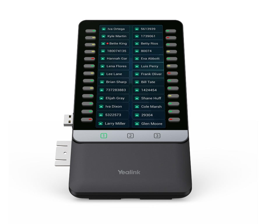 Yealink EXP55 Color Expansion Module, 5.5" Display, 78 Programmable Keys, Dual-Color LEDs, 3-Page View, USB Port, Compatible with T7X/T8X Series