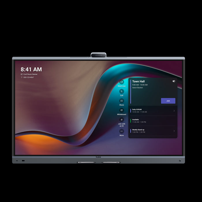 YealinkMB75Pro-A02 75'' MeetingBoard Microsoft Teams on Android, Triple-eye Camera System (3*50MP), Floorstand  Wallmount not included, Android 13.