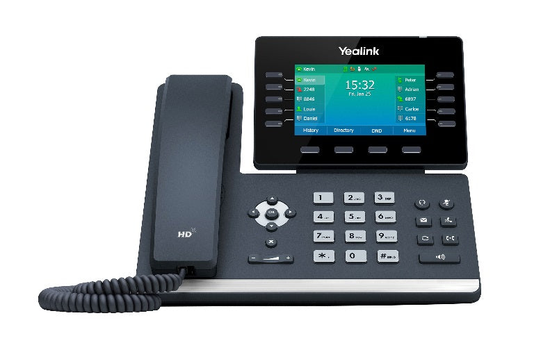 Yealink T54W,  16 Line IP HD Phone, 4.3" 480 x 272 colour screen, HD voice, Dual Gig Ports, Built in Bluetooth and WiFi, USB 2.0 Port, SBC Ready