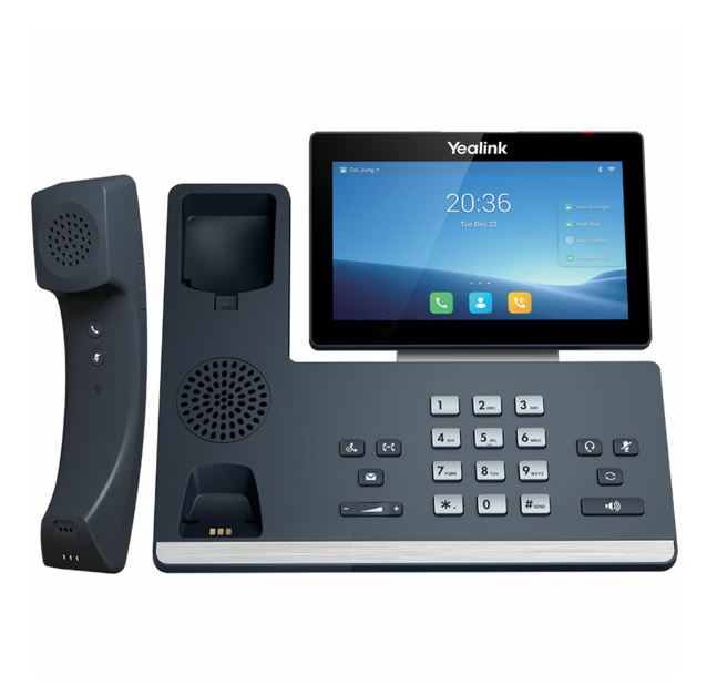 Yealink T58WP 16 Line IP HD Android Phone, colour touch screen, BT Handset (BTH58), HD voice, Dual Gig Ports, Built in Bluetooth  WiFi, USB 2.0 Port