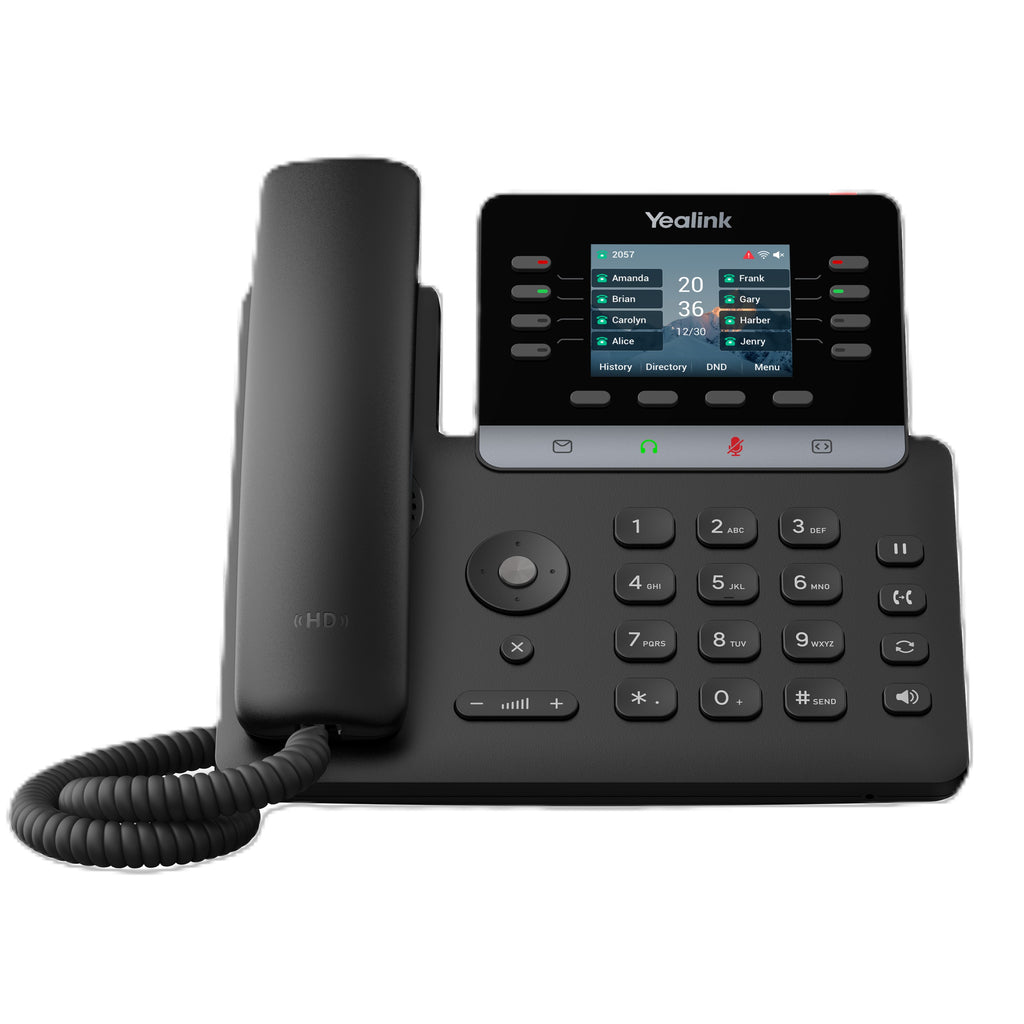 Yealink SIP-T73U IP Phone, 2.8" Color Display, 12 SIP Accounts, HD Voice, USB  PoE, Bluetooth  Wi-Fi via Adapter, Wall Mountable