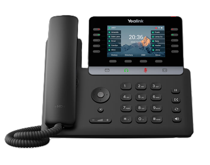 Yealink SIP-T74U IP Phone, 4.3" Color Display, 16 SIP Accounts, HD Voice, USB  PoE, Linux 6.1, TEE Encryption, Wall Mountable