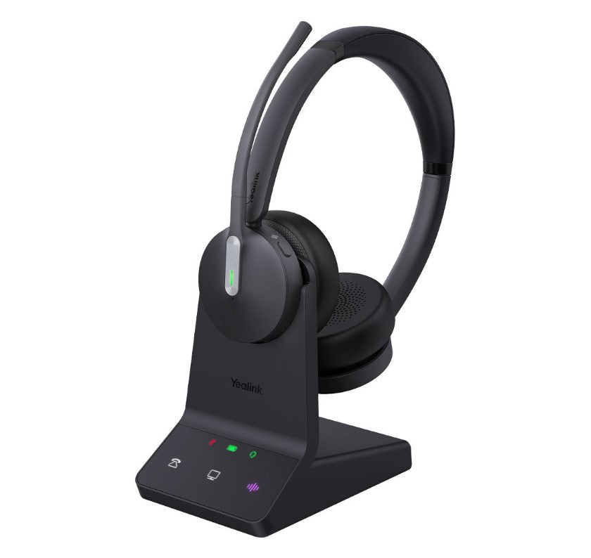 Yealink WH64 Dual UC DECT Wireless Headset, DECT  Bluetooth Hybrid Wireless Technology, 3-Mic Noise Cancellation,UC Certified, Plug  Play Compatibil