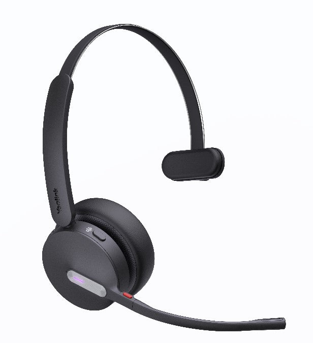 Yealink WH64 Hybrid MonoTeams DECT Wireless Headset, DECT  Bluetooth Hybrid Wireless Technology, 3-Mic Noise Cancellation, Teams, Dongle WDD60