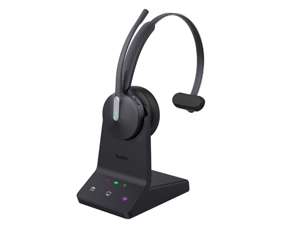 Yealink WH64 Mono Teams DECT Wireless Headset, DECT  Bluetooth Hybrid Wireless Technology, 3-Mic Noise Cancellation, Microsoft Teams Certified