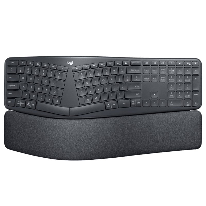 Logitech K860 ERGO Split Wireless Keyboard - Curved Ergonomic Split Keyboard, Bluetooth/2.4GHz USB