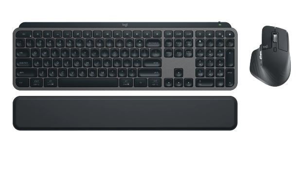 Logitech MX KEYS S COMBO Performance Combo: MX Master 3S, MX Keys S  MX Palm Rest 8000 DPI (Graphite)