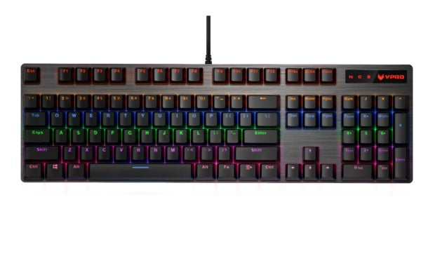 RAPOO V500 Pro Backlit Mechanical Gaming Keyboard Blue Switch - Spill Resistant, Metal Cover, Ideal for Entry Level Gamers