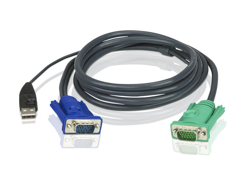 Aten KVM Cable 1.8m with VGA  USB to 3in1 SPHD