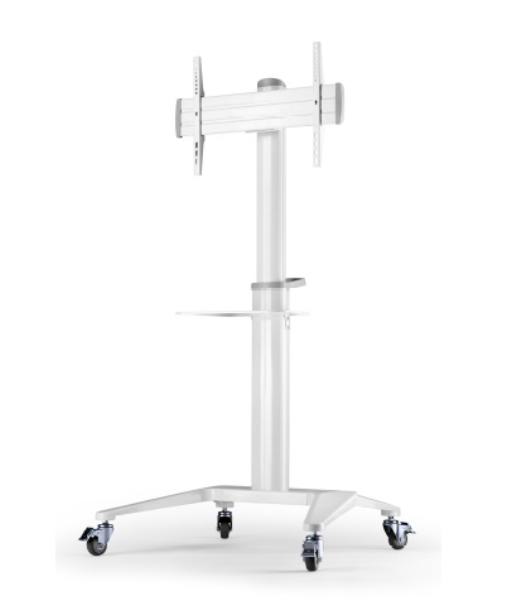 Atdec AD-TVC-70A Executive Mobile TV Cart with High Aesthetics. Max Load 70kg. VESA to 600x400. For Displays 32" to 70". White