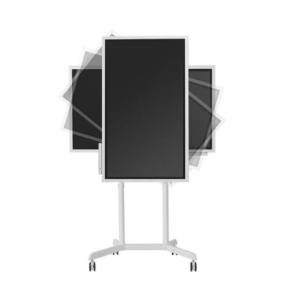 Atdec AD-TVC-70R Executive Mobile TV Cart with 90 degree rotation. Max Load 70kg. VESA to 600x400. For Displays 32" to 70". White