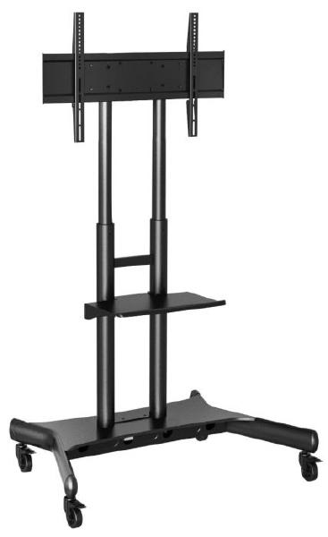 Atdec AD-TVC-75 Mobile Heavy Duty TV Cart for Screen size 50&quot; - 80&quot; &amp; 75kg. VESA to 800x400 - Comes with Shelf