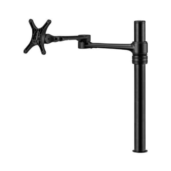 Atdec Single Monitor Swing Arm on Post. Up to 32&quot; screens, Max load: 8kg (flat), 5.5kg (curved), Bolt-Through and F-Clamp - Box Damage