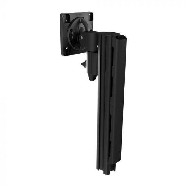 Atdec AWMS-1340 130mm Arm + 400mm Post / 12kg (26.5lb) Flat Screens, 10kg (22lb) Curved Screens + F Clamp Desk Fixing, Black