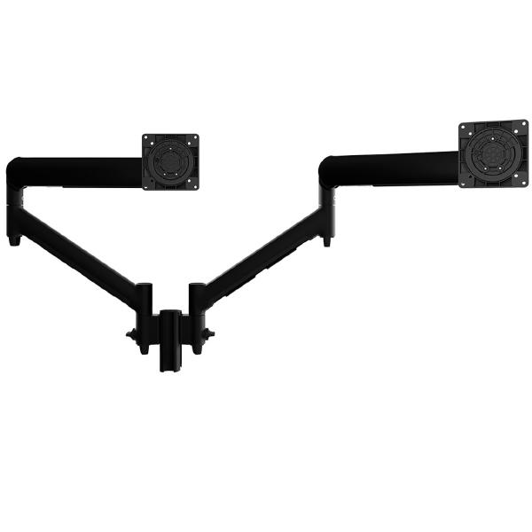 Atdec AWMS-2-D13 Dual Dynamic Monitor Arms on 135mm Post. Max Load: 8kg, Heavy Duty F-Clamp Fixing, VESA up to 100x100. Black.