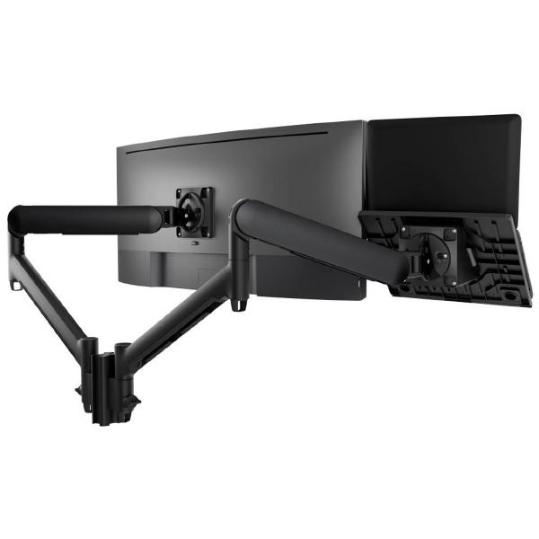 Atdec AWMS-2-ND13 Laptop-Monitor Combo Mount on 135mm Post. Max Load: 8kg, C-Clamp Desk Fixing, VESA up to 100x100. Black