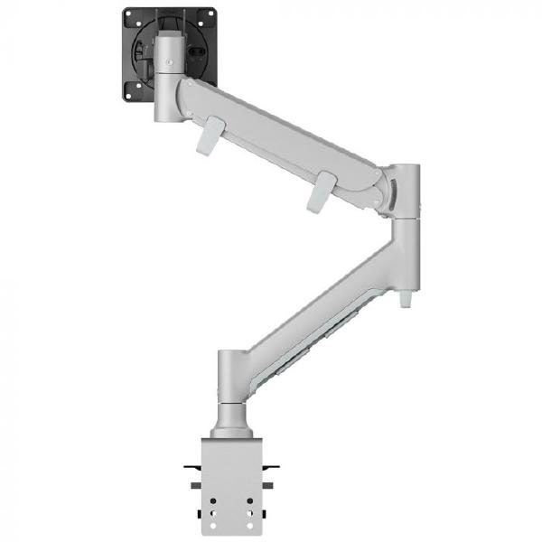 Atdec Fortis Heavy Duty Dynamic Monitor Arm. Up to 49" screens, Min. Load 6kg. Max Load 16kg, H/Duty F-Clamp Desk Fixing, VESA up to 100x100. Silver