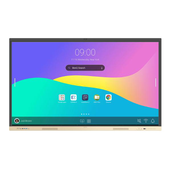BenQ RE6504FV 65", 16:9 IFP 4K 3840 x 2160, Essential Series with Google GMS w/built-in cam/NFC reader